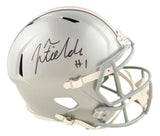 Justin Fields Signed Ohio State Buckeyes Full Size Replica Speed Helmet BAS