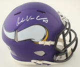 Andrew Van Ginkel Signed Minnesota Vikings Mini Helmet (Beckett) Pro Bowl L.B.