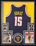 FRAMED DENVER NUGGETS NIKOLA JOKIC SIGNED AUTOGRAPHED JERSEY BECKETT HOLOGRAM