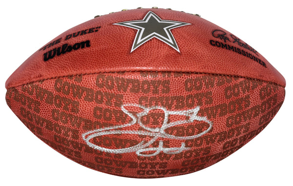 EMMITT SMITH AUTOGRAPHED DALLAS COWBOYS OFFICIAL NFL DUKE WILSON FOOTBALL BAS