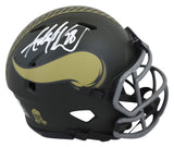 Vikings Adrian Peterson Signed 2025 STS IV Speed Mini Helmet BAS Witnessed