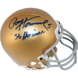 Paul Hornung Autographed Notre Dame Irish VSR4 Mini Helmet Heisman Beckett 52740