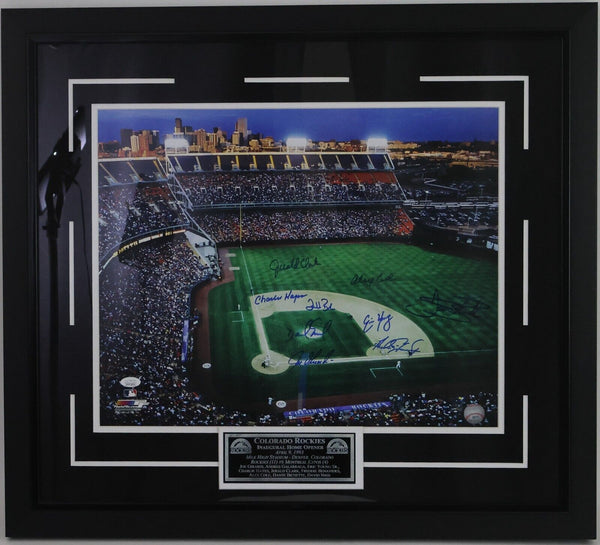 1993Signed Opening Day Colorado Rockies 16X20 Photo Framed (James Spence COA)
