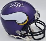 Randy Moss Autographed Vikings Purple Speed Mini Helmet Beckett Witness #W634182