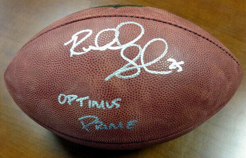 RICHARD SHERMAN AUTOGRAPHED SIGNED NFL LEATHER FOOTBALL SEAHAWKS OP RS 71420