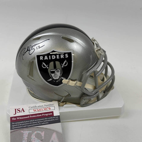 Autographed/Signed Rich Gannon Las Vegas Oakland Raiders Mini Helmet JSA COA