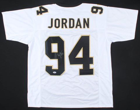 Cameron Jordan Signed New Orleans Saints White Jersey (PSA QR) 3xPro Bowl D.E.
