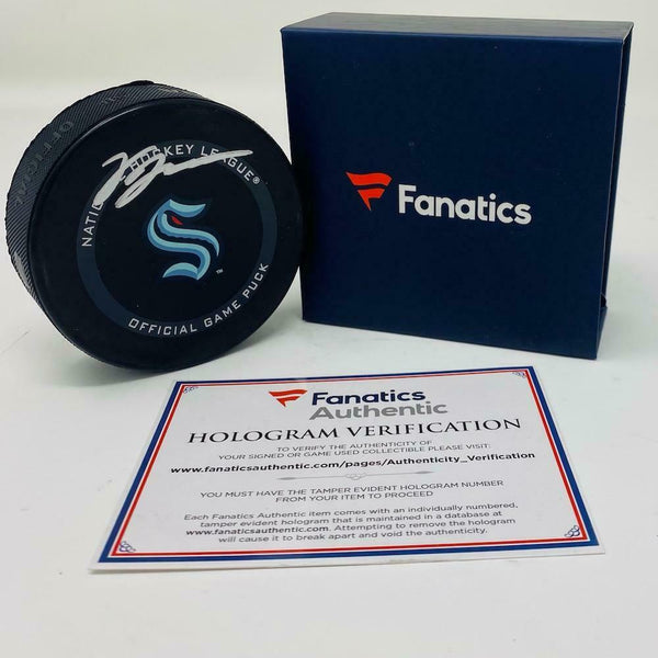 VINCE DUNN Autographed Seattle Kraken Official Game Puck FANATICS