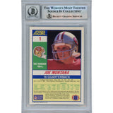 Joe Montana Autographed/Signed 1990 Score #1 Slab Trading Card Beckett 49926