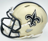 ALVIN KAMARA AUTOGRAPHED SAINTS GOLD SPEED MINI HELMET BECKETT WITNESS 224824