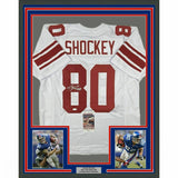 FRAMED Autographed/Signed JEREMY SHOCKEY 33x42 New York White Jersey JSA COA