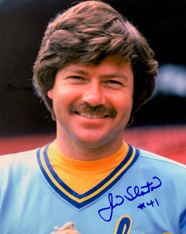 Milw Brewers 1982 AL Champion Pitcher JIM SLATON Signed 8x10 Photo #8 AUTO