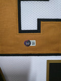 FRAMED NEW ORLEANS SAINTS CHRIS OLAVE AUTOGRAPHED SIGNED JERSEY BECKETT HOLO