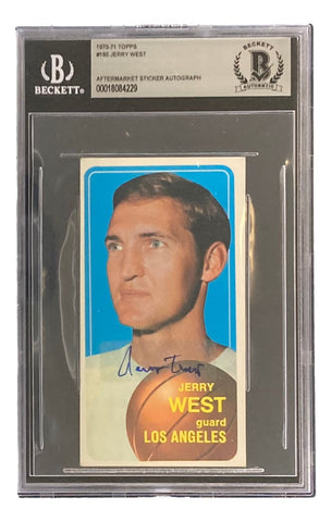 Jerry West Signed 1970-71 Topps #160 Los Angeles Lakers Trading Card BAS