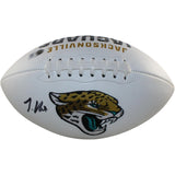 Travis Hunter Signed Jacksonville Jaguars Logo Football Beckett Witness 57951