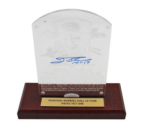 Jim Thorne Signed National Baseball Hall of Fame Plaque with Stand