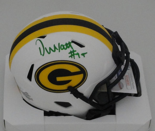 Packers '22 1st Rnd Pick DEVONTE WYATT Signed LUNAR Speed Mini Helmet AUTO JSA