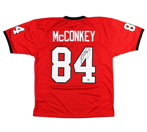 Ladd McConkey Signed Georgia Custom Red Jersey