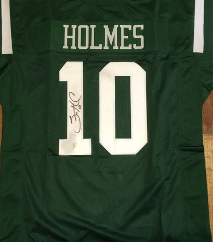 Santonio Holmes Signed Jets Jersey (GTSM Holo) Super Bowl MVP (XLIII) Ohio State