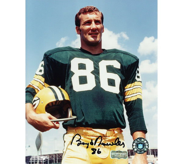 Boyd Dowler Signed Packers Unframed 8x10 Photo-Helmet in Hand