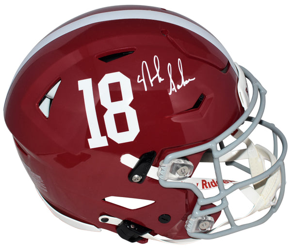 NICK SABAN AUTOGRAPHED ALABAMA CRIMSON TIDE AUTHENTIC SPEEDFLEX HELMET JSA