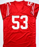 NaVorro Bowman Autographed Red Pro Style Jersey- Beckett W Hologram *Black