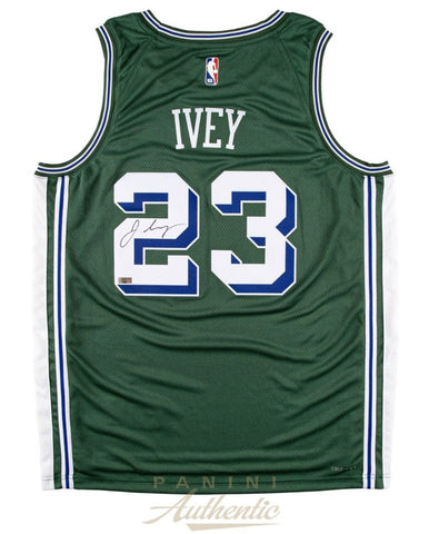 Jaden Ivey Autographed Detroit Pistons Green Nike Swingman Jersey Panini
