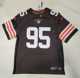 MYLES GARRETT SIGNED CLEVELAND BROWNS NIKE XL STITCHED JERSEY BECKETT QR