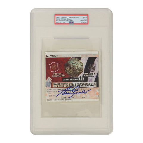 Alan Shearer Signed 1996 Newcastle United Debut Match Ticket - PSA 1.5