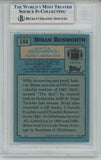 Brian Bosworth Autographed 1988 Topps #144 Trading Card Slab Beckett 57089