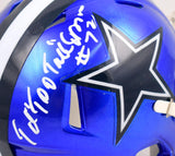 Ed "Too Tall" Jones Autographed Cowboys Flash Speed Mini Helmet- Beckett W Holo
