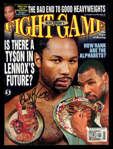 Bert Sugar Autographed Signed Fight Game Magazine Beckett BAS QR #BK08881