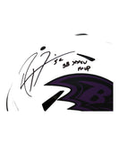 Ray Lewis Signed Baltimore Ravens Authentic Lunar Helmet MVP Beckett 41206