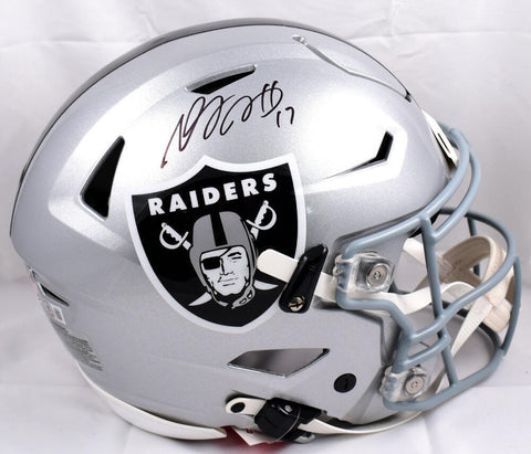 Davante Adams Autographed Las Vegas Raiders F/S Speed Flex Helmet-Beckett W Holo