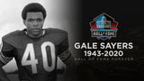 Gale Sayers Signed 3x5 Hall o Fame Index Card (PSA) 1965 Chicago Bear 1st Rnd Pk