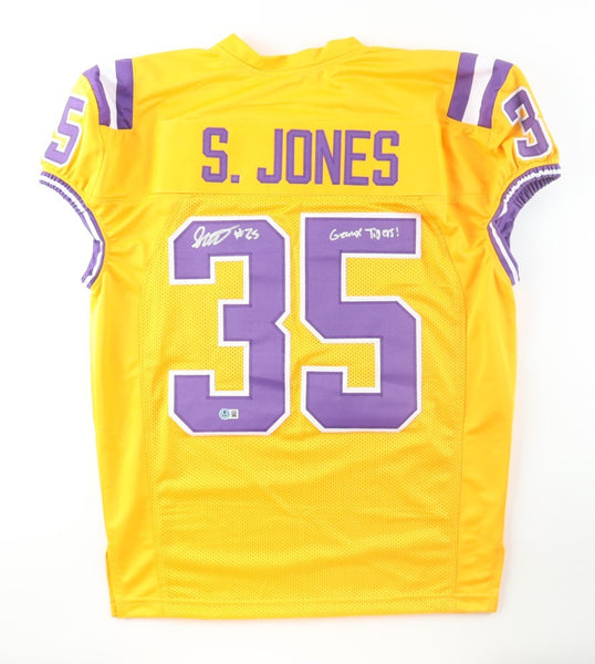 Sai'vion Jones Signed LSU Tigers Pro Cut Jersey (Beckett) Denver Broncos D-Line