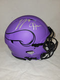 JJ MCCARTHY & JUSTIN JEFFERSON DUAL SIGNED VIKINGS RAVE SPEED AUTHENTIC HELMET