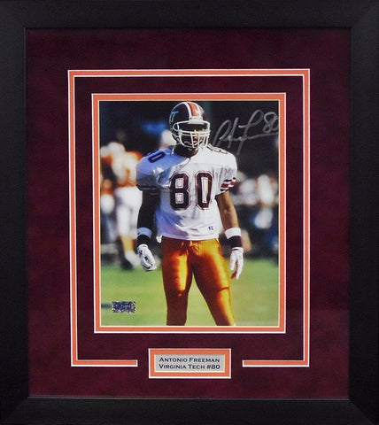 ANTONIO FREEMAN AUTOGRAPHED VIRGINIA TECH HOKIES 8x10 FRAMED PHOTO COA