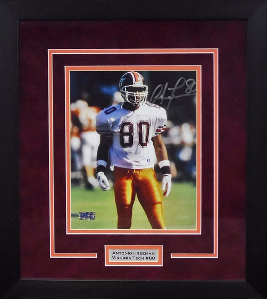 ANTONIO FREEMAN AUTOGRAPHED VIRGINIA TECH HOKIES 8x10 FRAMED PHOTO COA