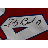 Tedy Bruschi Autographed New England Patriots Red Nike Jersey Beckett 44671