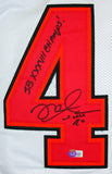 Mike Alstott Autographed White Pro Style Jersey w/SB Champs -Beckett W Hologram