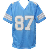 Sam LaPorta Autographed Pro Style sz XL Blue Jersey Beckett Witness 51278