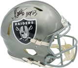 MARCUS ALLEN AUTOGRAPHED RAIDERS FLASH FULL SIZE AUTH HELMET HOF BECKETT 226396