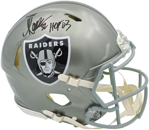 MARCUS ALLEN AUTOGRAPHED RAIDERS FLASH FULL SIZE AUTH HELMET HOF BECKETT 226396