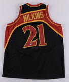 Dominique Wilkins Signed Atlanta Hawks Jersey (PSA COA) 9xNBA All Star Forward