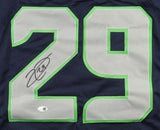 Earl Thomas Signed Seattle Seahawks Pro Cut Jersey (JSA QR) 7xPro Bowl Def. Back