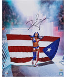 Zelina Vega Autographed 2023 Backlash Flag Entrance WWE 16" x 20" Photo Fanatics