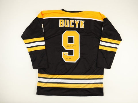 John Bucyk Signed Boston Bruins Jersey Inscribed "HOF 1981" (Beckett))