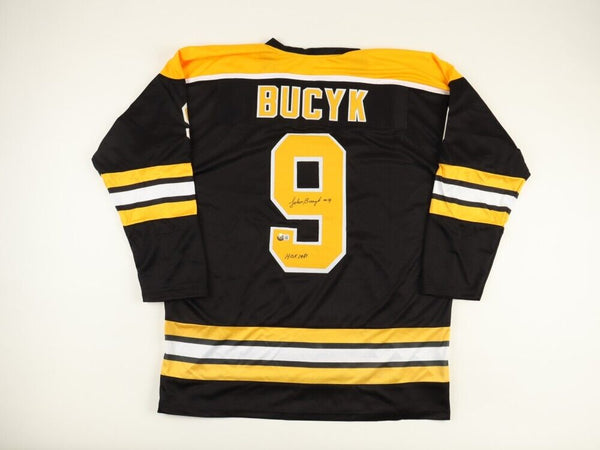 John Bucyk Signed Bruins Jersey Inscribed H.O.F. 1981 (Beckett