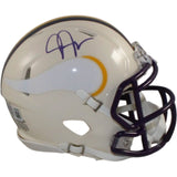 Justin Jefferson Autographed Minnesota Vikings Retro Mini Helmet Beckett W 56177